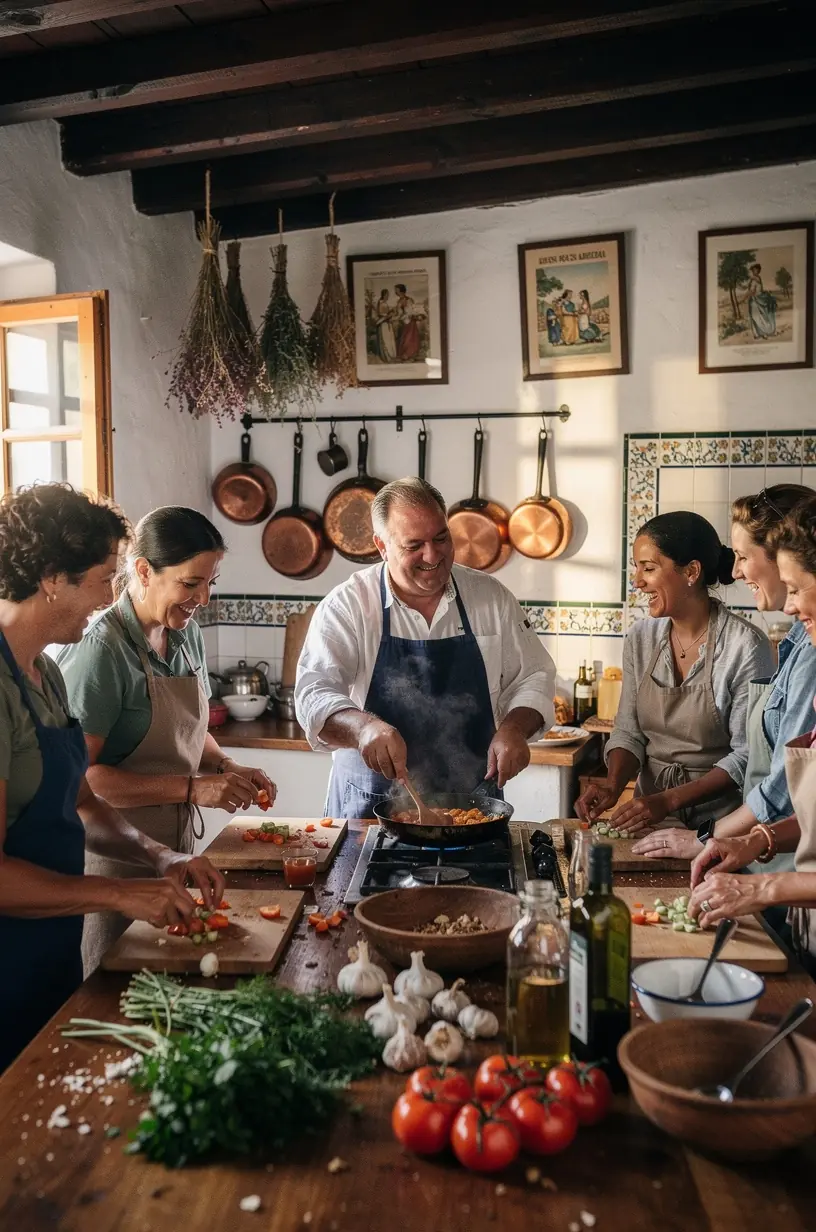 Travelers engaging with locals to build connections.